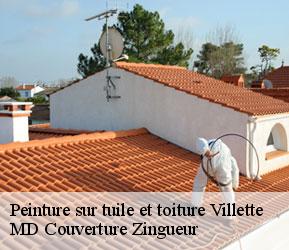 Peinture sur tuile et toiture  villette-1934 MD Couverture Zingueur